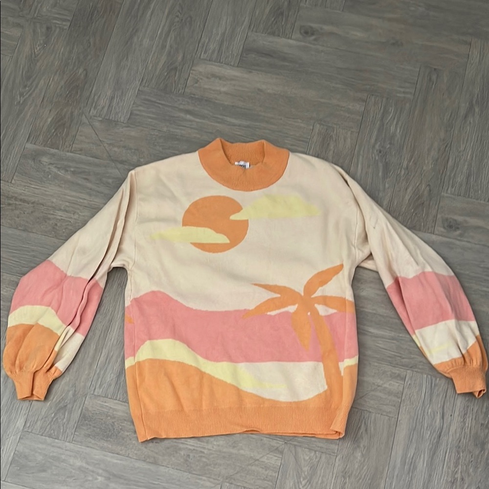 Princess Polly Sunset Sweater - Orange, Pink, Yellow